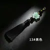 Nuevo colgante de borla de loto de cristal de 13 cm, accesorio decorativo Hanfu, joyería de estilo antiguo, pendientes, charm para bolso, borla colgante