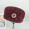 Gorro de Lana de Invierno para Mujer con Forro de Felpa, Cálido para Mujeres Mayores, Gorro de Abuela para Mujeres de 60-70-80 Años, Gorro de Lana Estilo Chino
