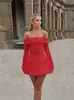 Vestido Transfronterizo Europeo y Americano 2026 Nuevo Estilo Sin Tirantes Espalda Descubierta con Lazo de Perlas para Mujer, Vestido de Moda Hot Girl