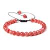 Pulseira Feminina Popular de Pedras Naturais Olho de Tigre 6mm da Amazon, Pulseira com Pingentes Tecida à Mão, Venda Quente