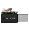 Caixa de Flores Externa de Aço Inoxidável Grade de Proteção Divisória Caixa de Flores de Ferro Calha de Plantio Removível Departamento de Vendas Tanque de Flores Vaso de Flores para Paisagismo