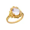 Anillo Retro de Lujo Accesible Transfronterizo con Forma de Corazón Chapado en Oro de 18 Quilates con Diamantes, Anillo Elegante y Versátil de Alta Gama para Mujer
