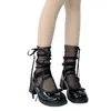 Calcetines de Malla con Cinta de Primavera y Verano para Niña Coreana Calcetines de Felpa Calcetines Dulces de Encaje para Pantorrilla Calcetines de Media Pantorrilla Transparentes con Correa JK de Lunares