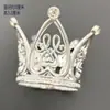 Set Transfronterizo Corona Dorada Incrustada de Diamantes Flor Corona Decoración de Pastel Aleación Corona Corona Infantil Adornos en Stock