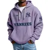 Roupas masculinas novas transfronteiriças, best-seller da Amazon, moletom novo com zíper e múltiplos bolsos, moletom moderno de comércio exterior, série NFL