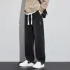 Jeans Gruesos con Forro de Felpa, Pierna Recta Holgada para Hombre, Estilo Americano, Primavera y Otoño, Cintura Elástica, Pantalones Casuales de Pierna Ancha para Invierno