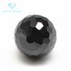 Corte Facial de Fútbol Perla Redonda Circonita Negra Piedra Desnuda Malla de Panal Trabajador de Corte Facial Pulsera de Perlas Bolas Perforada con Piedra