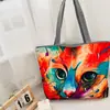 Procesamiento de bolsa de lona nueva personalizada al por mayor bolsa tote de gran capacidad impresión por sublimación bolsa de mujer bolso de hombro de mujer estilo coreano