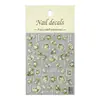 Redanco - Nueva pegatina 5D para decoración de uñas con relieve, estilo concha, flor de pera clara, calcomanía estéreo Z-2809