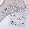 Adesivos de Unha Flor Branca Aurora Estilo Chinês 5D Em relevo Tridimensional Estilo Chinês Flor de Tinta Adesivos de Arte para Unhas Acessórios Sl Modelo