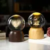 Luz de Noche Bola de Cristal Base Giratoria Transfronteriza Galaxia Creativa Artesanía de Tallado Interior 3D Adorno de Escritorio Regalo de Cumpleaños