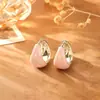 Pendientes de Aro Estilo Chica Dulce Cremosos con Goteo de Aceite de Lunares, Frescos y Dulces, Modernos y de Alta Gama, Pendientes Sencillos, Aros de Oreja de Estilo Girly de Moda