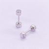 Versión coreana de pendientes de rosca redonda con diseño de flor de ciruelo en plata esterlina S925, joyería de moda para hombres y mujeres, venta al por mayor