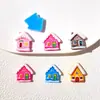 Accesorios de Resina de Cabaña de Nieve de Dibujos Animados Pegamento de Crema DIY Pasador de Pelo Diadema Funda para Teléfono Móvil Hebilla de Zapato con Agujero Parche Decorativo