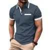 Camisa Polo de Verano para Hombre de Manga Corta con Bolsillo de Botón, Talla Europea Transfronteriza, con Estampado 3D, Polo Casual de Moda