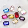 10X14mm Retangular Retangular Colorido Vidro Costurado à Mão Garra Broca DIY Strass Acessórios de Vestuário Decorações de Roupas