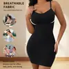 Vestido body moldeador de tirantes cruzados europeo y americano, vestido base adelgazante, moldeador de cintura, ajustado a las caderas, push-up, vestido para mujer talla grande