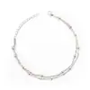 Pulseiras Douradas Retrô de Camada Dupla Europeias e Americanas para Mulheres, Pulseiras Simples e Personalizadas, Tornozeleiras da Moda, Venda Direta da Fábrica de Joias