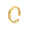 Estilo de luxo leve padrão de diamante longo Anel aberto Anel aberto japonês e coreano moda simples moda 304 anel de aço inoxidável 304