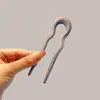Elegante Pasador de Pelo de Acrílico en Forma de U Palillo para Recogido de Pelo de Alta Gama Nuevo Estilo Chino Artefacto para Recogido de Pelo Pasador Simple Moderno