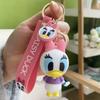 Llavero de Muñeco de Dibujos Animados Lindo Stitch Llavero de Winnie the Pooh Llavero de Goma Suave Colgante para Mochila de Mickey Minnie