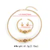 Juego de Collares Gargantilla Corta Versátiles de Perlas Artificiales para Bodas Transfronterizas, Juego de Collares Gargantilla Exagerados y Elegantes, Exquisitos Accesorios de Banquete
