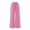Pantalones casuales de pierna ancha, holgados y de alta gama para mujer, con cintura elástica relajada, cordón de ajuste, diseño de pierna recta y una silueta fluida hasta el suelo.