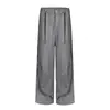 Pantalones de traje rectos plisados de estilo old money para hombre, nuevo estilo de verano, con doble cinturón, pantalones largos casuales holgados para mujer
