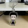 Llavero de Anime Demon Slayer Kamado Tanjirou Nezuko Acrílico Patrón de Dibujos Animados Colgante para Mochila