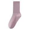 Meias de Algodão Puro para Mulheres, Novidade Primavera e Verão, Meia-Calça de Cor Sólida, Versátil e Casual, Meias Femininas Anti-Pilling, Atacado de Zhuji