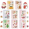 8 Pegatinas Navideñas Cambia-Cara Venta Caliente Transfronteriza Santa Claus Cambia-Cara Haz una Cara Pegatinas Al por Mayor