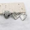 Accesorios de Joyería de Acero Inoxidable Caja para Fotos de Corazón Melocotón Rosa Corazón Colgante Accesorios de Joyería