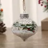 Bola de Natal Irregular Decoração de Janela de Natal Bola de Plástico Bola Pendurada de Natal PET de Alta Transparência Ornamento Pendurado Atacado