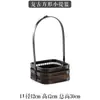Cesta de arreglo floral tejida en bambú retro de mano cesta de flores rociadas adorno Zen recipiente chino para arreglo floral Ikebana tubo de bambú
