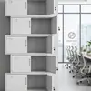 Archivero metálico de cinco secciones, gabinete multi-nivel para documentos con cerradura, gabinete para comprobantes financieros, gabinete de archivo para oficina