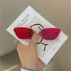 Gafas de Sol Triangulares Estilo Ins Europeo y Americano Calle Danza Callejera Cara Redonda Mujer Retro Celebridad de Internet Mismo Estilo Gafas de Sol Ojo de Gato Adelgazantes para Cara Pequeña