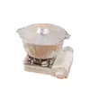 Olla de Papel de Aluminio, Olla Caliente Desechable, Olla Especial para Estilo Picnic y Camping, Tazón Extra Grueso de Papel de Aluminio de Grado Alimenticio Sin Lavado, Tazón para Exteriores