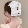 2026 Nuevo Estilo Pinza para el Cabello con Lazo Grande de Terciopelo Rojo, Accesorio para el Cabello para Niñas, Tocado de Princesa Nupcial de Borla de Alta Gama