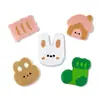 En Stock Bordado en Toalla Bordado por Computadora Cabeza de Conejo de Dibujos Animados Parche Cosido a Mano Accesorios para Procesamiento de Ropa