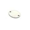 En stock etiquetas redondas y ovaladas de acero inoxidable 304 con doble agujero, se pueden grabar con láser, accesorios para joyería DIY colgante