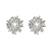 Pendientes Geométricos de Plata de Ley S925 con Aguja de Plata Crema de Nieve Girasol Plateado para Mujer 2026 Nuevos Pendientes Únicos de Lote Pequeño Joyería de Oreja Única