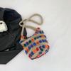 Bolsa de Grande Capacidade para Passeio de Primavera Transfronteiriço para Mulheres 2024 Nova Bolsa Feminina Casual Bolsa de Ombro de Lã Popular Bolsa Tote Portátil