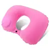Almohada Cervical Inflable de Almacenamiento por Compresión para Viaje en Coche, Almohada Cervical Portátil en Forma de U para Viajes, Coche y Avión