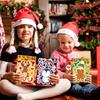 Pegatinas Decorativas Navideñas Transfronterizas Muñeco de Nieve Pingüino Árbol de Navidad Rompecabezas Pegatinas de Rompecabezas Pegatinas DIY para Niños