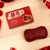 Set de tocador de boda, regalo de boda, regalo de recepción de boda, caja de regalo a juego, color rojo festivo, cepillo de dientes y pasta de dientes para la novia