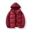 Chaqueta de Invierno Nueva de Algodón para Hombre, Falsa de Dos Piezas, Relleno de Algodón Acolchado, Abrigo de Algodón Ins, Chaqueta Puffer Holgada con Capucha para Adolescentes