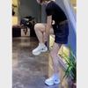 88530 Daaimaiyiyuan 2025 Verano Nuevo Color Sólido Negro Camiseta de Manga Corta Shorts de Mezclilla de Cintura Alta Ropa Adelgazante para Mujer