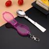 Cuchara Plegable Creativa de Acero Inoxidable 304, Cuchara y Tenedor Portátiles para Picnic al Aire Libre, Vaso para Estofado Integrado, Cuchara para Olla de Estofado