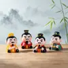 Estilo antigo q version Três Reinos pequenos enfeites fofos decorações para casa enfeites de mesa bonecas chinesas criativas