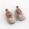Sapatos de Chão de Malha Respirável Antiderrapante para Primavera e Verão Sapatos com Tiras para Crianças Pequenas e Médias, Bebês, Tênis Infantil com Ursinho, Meias, Sola Macia Antiderrapante
